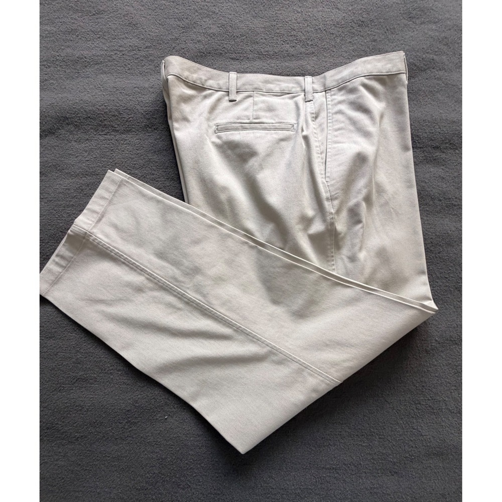 Farah Mens Khaki Chino Pants 38W x 28L Prairie Cotton Twill Straight Leg Pant